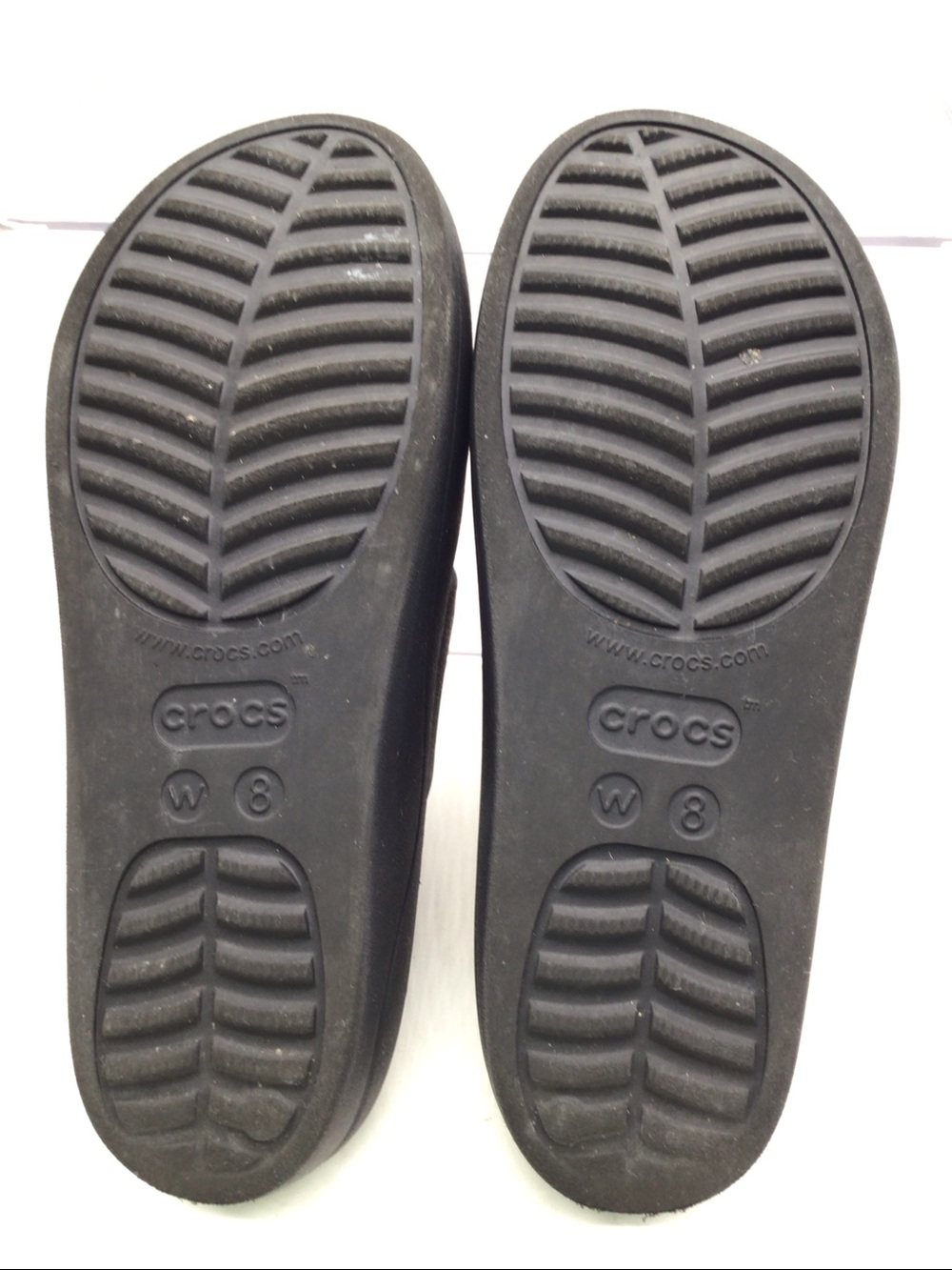 CROCS Black Baya Platform Slide-On Sandals - Picture 8 of 8